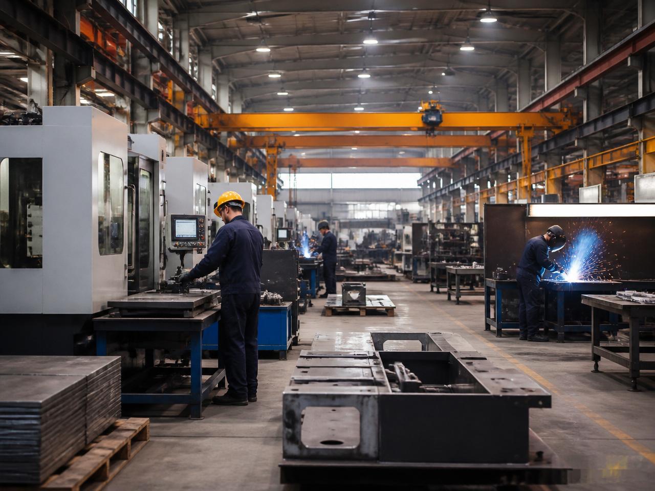Manufacturing and fabrication factory floor